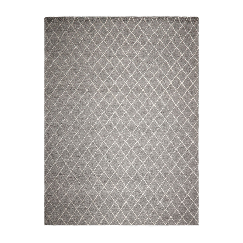 Tapis 100% laine traditionnel fait à la main 10 pi 3 po x 14 pi 1 po gris cendré moderne