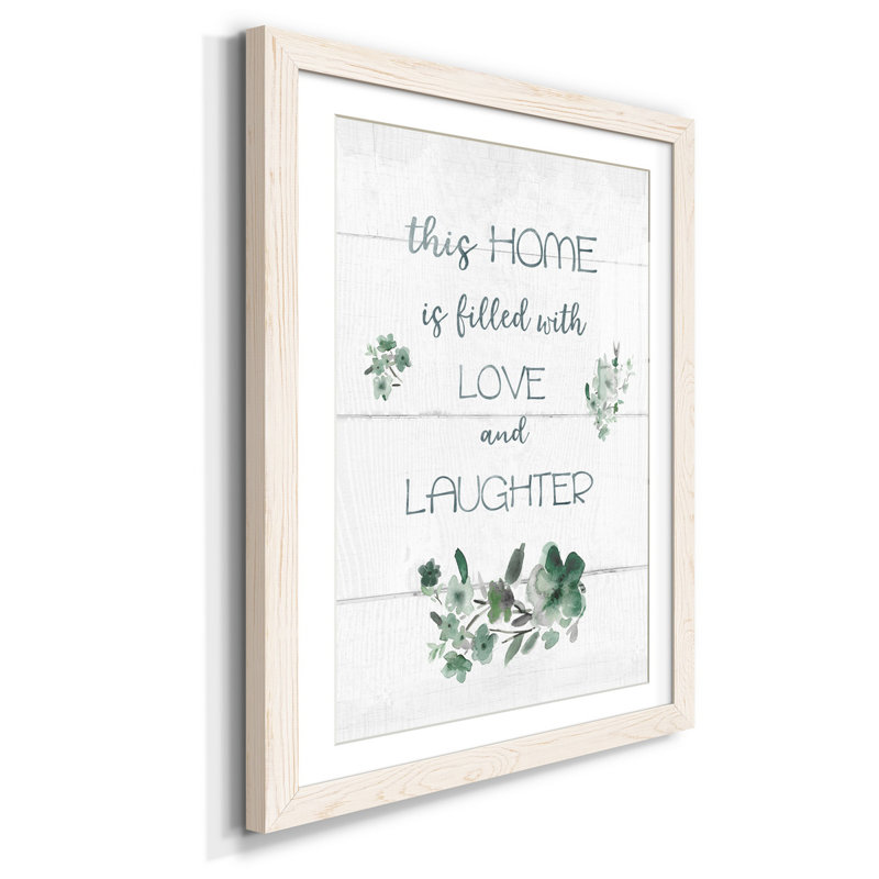 This Home - Cadre photo, impression d'art textuel sur papier, H 37,5 po x l 27,5 po x P 1,5 po, Blanc