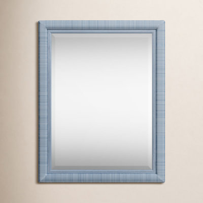 Naples Flat Rattan Beveled Mirror