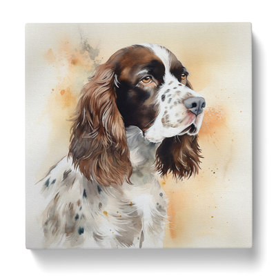 English Springer Spaniel Watercolour - Wrapped Canvas