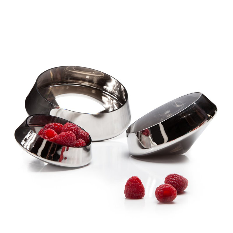 Sini Handmade Snack Bowl, Platinum Silver