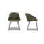 Chaise capitonnée Vanwinkle en vert Midori