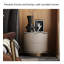 Armoire de chevet circulaire moderne en bois massif et marbre
