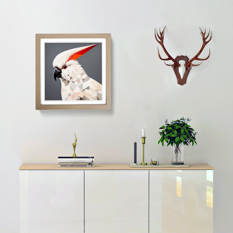 Cockatoo Constructivism No.4 - Framed Print, Oak