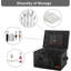 2 Pack Wine Glass Storage Box with Dividers, Stemware Storage Containers for Packing and Moving