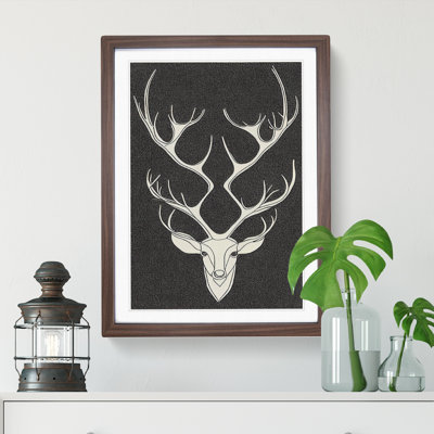 Bust Of A Stag No.1 - Single Picture Frame Painting