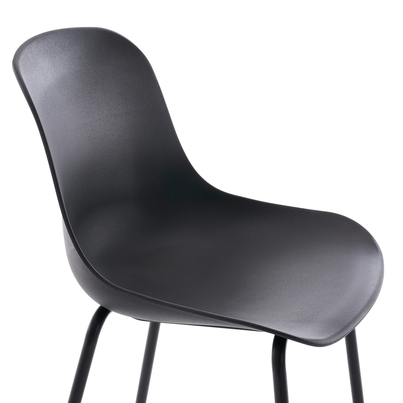 Meli Armless Dining Chairs, Black