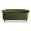 Causeuse Chesterfield La Rosa, velours performance vert olive