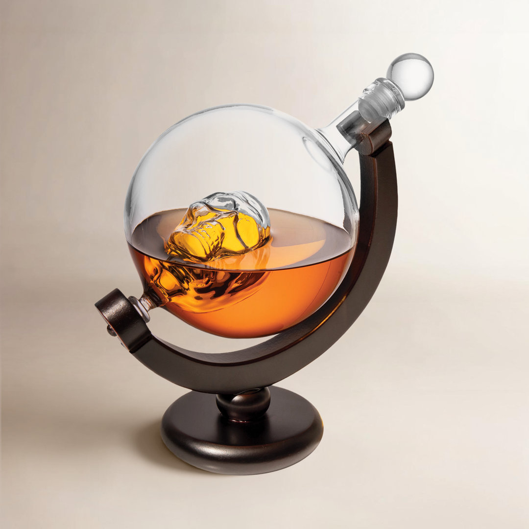 Skull Whiskey Decanter Godinger Silver Art Co