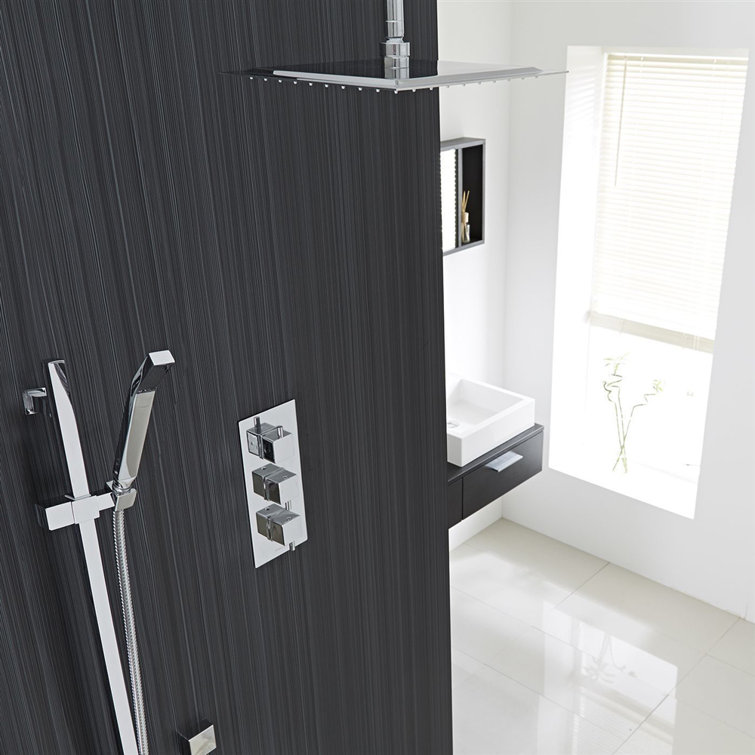 Liverpool Ceiling Mount Thermostatic Rainfall Shower System Luxury Modern Design