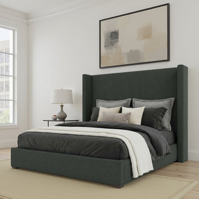 Esparto Upholstered Wingback Bed