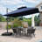 10' Square Cantilever Umbrella with Base and Umbrella Cover with Zipper-1375373497