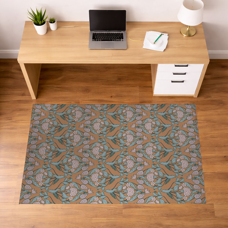 Tapis de bureau léger Piper, L 72 po x P 48 po, Brun