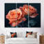 Ensemble de salon Glamour Glow Orange Roses On Black I - Roses-107188316-107188312