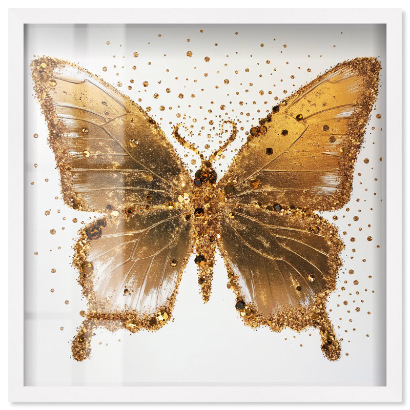 «Lemon Glow Wings», impression de papillon par Art Remedy, H 13 po x l 13 po, Blanc
