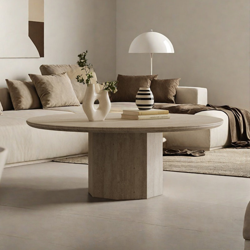 Table basse Wabi-sabi, H 13,77 po x L 39,37 po x l 39,37 po