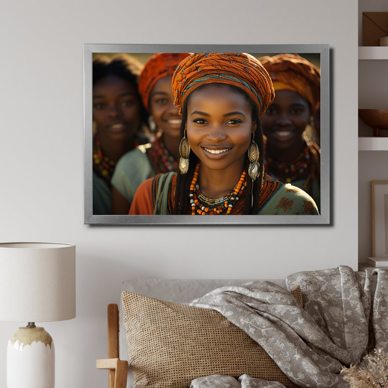 «Chatara Tribes African Tribes Xhosa Portrait I», reproduction sur toile, H 12 po x l 20 po x P 1 po, Cadre photo argenté