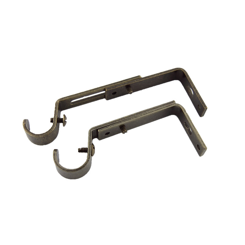 Steel Mounting Bracket, Antique Brass