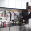 Armoire de garage 96 po x 72 po x 20 po, série B 6, portes à fermeture en douceur, fixation murale, rangement en profondeur, eau et chaleur, revêtement métallique moderne anti-taches l 96 po x H 72 po, série D, avec fonction de fermeture, montée,