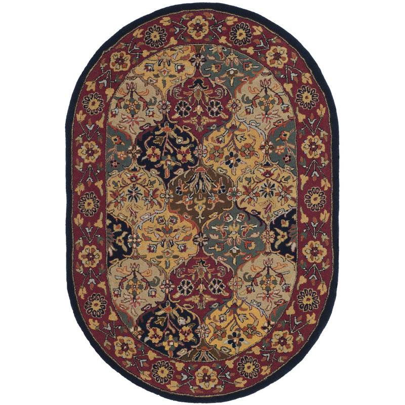 Wahcheechee Hand Tufted Wool Oriental Rug, Oval 4'6" x 6'6"