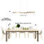 12 - Light LED Dimmable Linear Kitchen Island Pendant with Remote Control Included-474376413