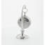 Horloge de table analogique moderne et contemporaine en argent / laiton poli