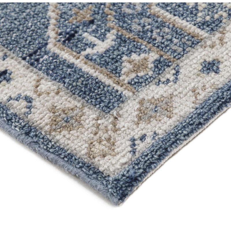 Tapis Morrisa en laine noué à la main Maeve, Rectangulaire 3 pi x 5 pi