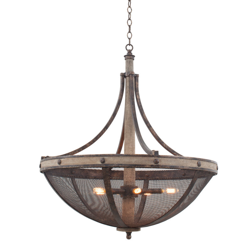 Coronado 6 LT Florence Gold Chandelier Kalco