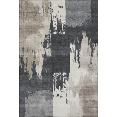 Premium Machine Washable Mayfield AMF2347 Abstract Rug