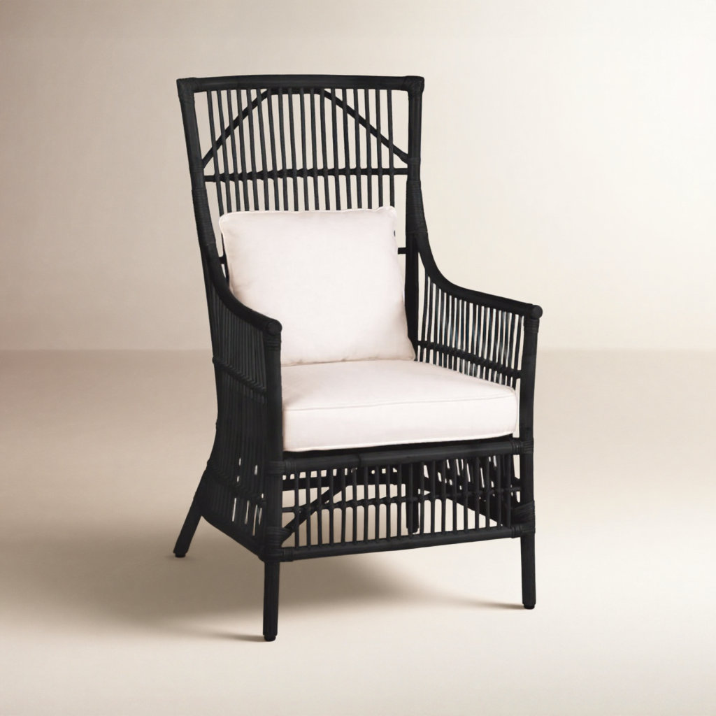 Barkley Upholstered Armchair, Black
