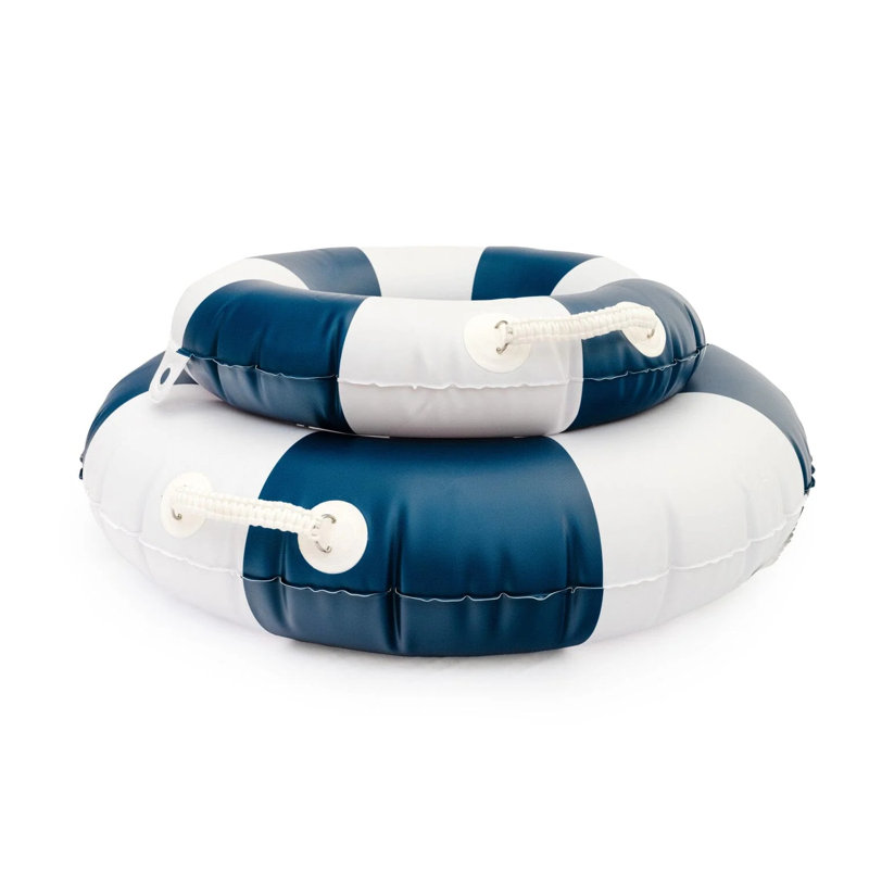 The Classic Pool Float, 10" H x 3" W x 10" D, Navy/White