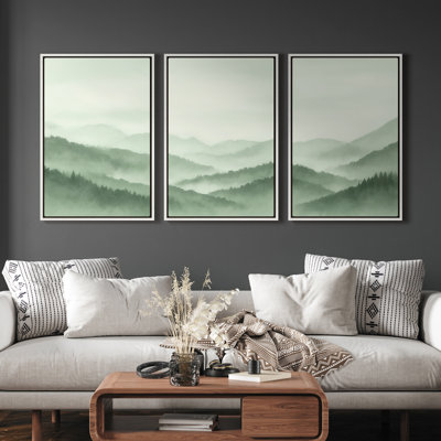 Framed Canvas Wall Art - Vintage Abstract Wall Prints for Bedroom