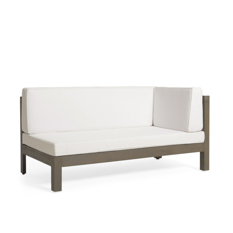 BRAVA X-BACK CORNER BENCH-R WITH COFFEE TABLE , WHITE