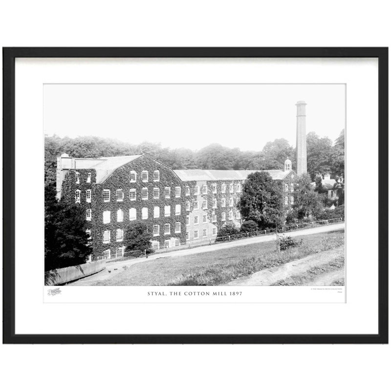 Styal, The Cotton Mill 1897 - Single Picture Frame Print, 40cm H x 50cm W x 2.3cm D