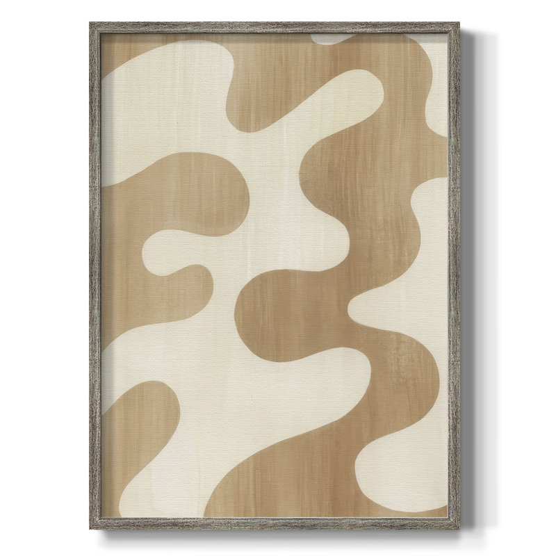 Sienna Ripples II Framed Print - Solid Wood, 21" H x 17" W