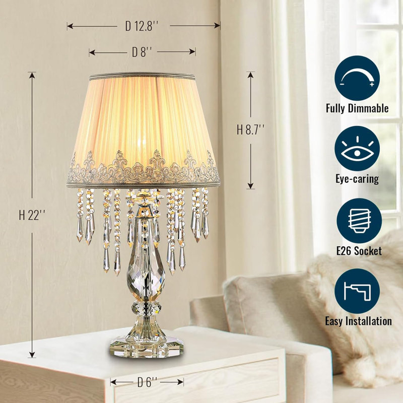 Crystal Table Lamp Set of 2