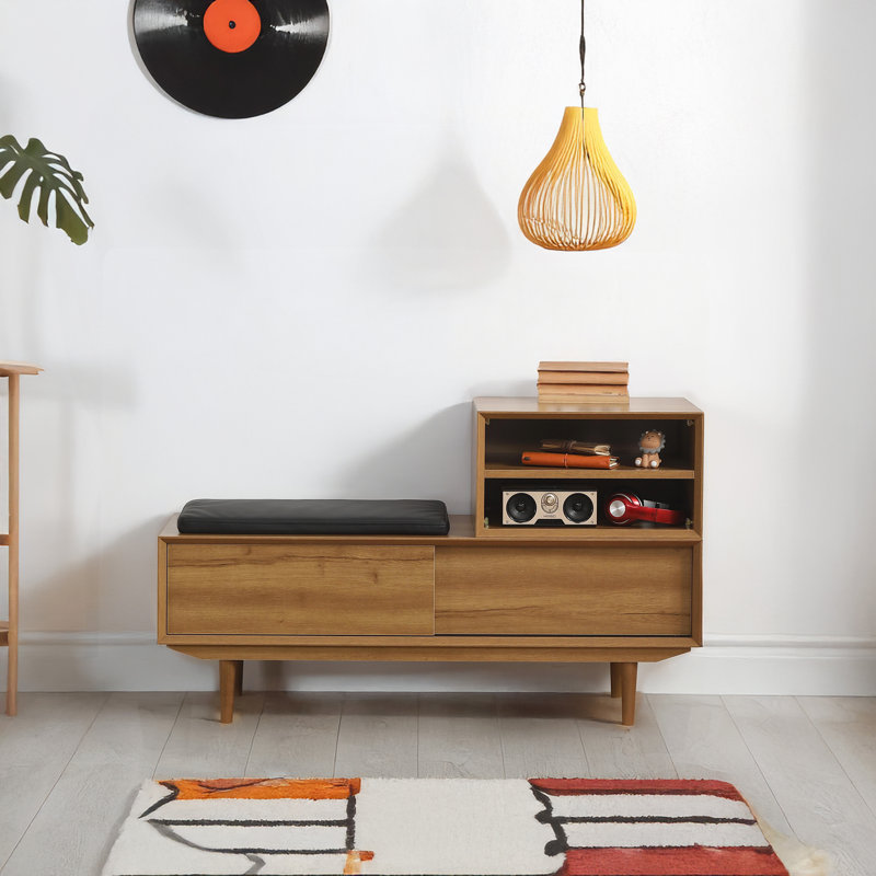 Banc de couloir sophistiqué avec rangement multifonctionnel