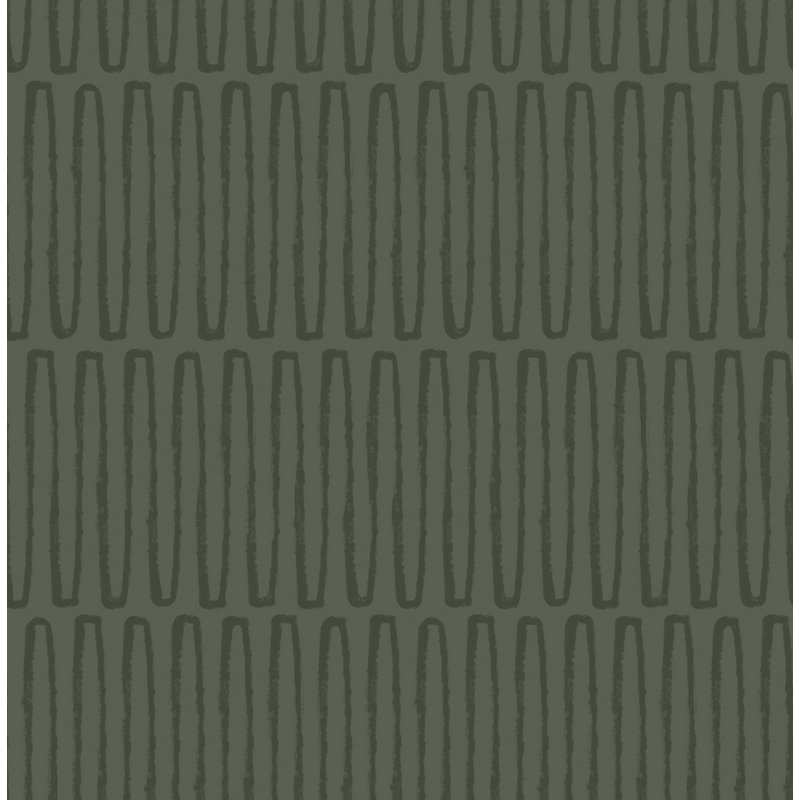 Papier peint Lars Green Retro Wave, Green