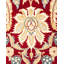 Tapis unique en laine rouge / beige / bleu 4 pi 2 po x 6 pi 4 po Mogul