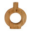 Bois de Philippos, vase en forme de beigne H 14 po, brun-1970614140