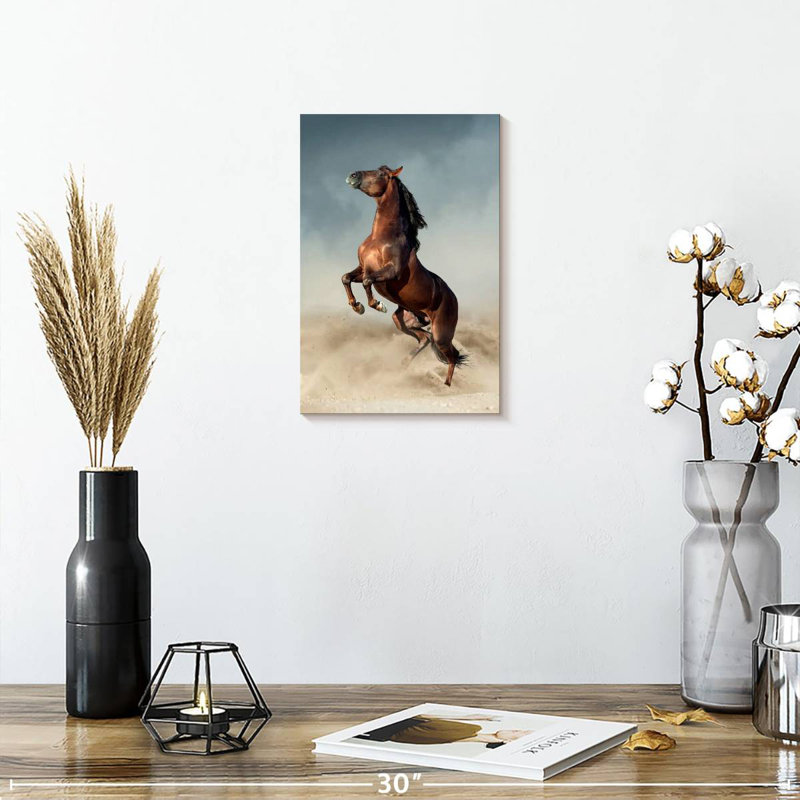 Brampt Brown Andalusian Horse, 12" H x 8" W