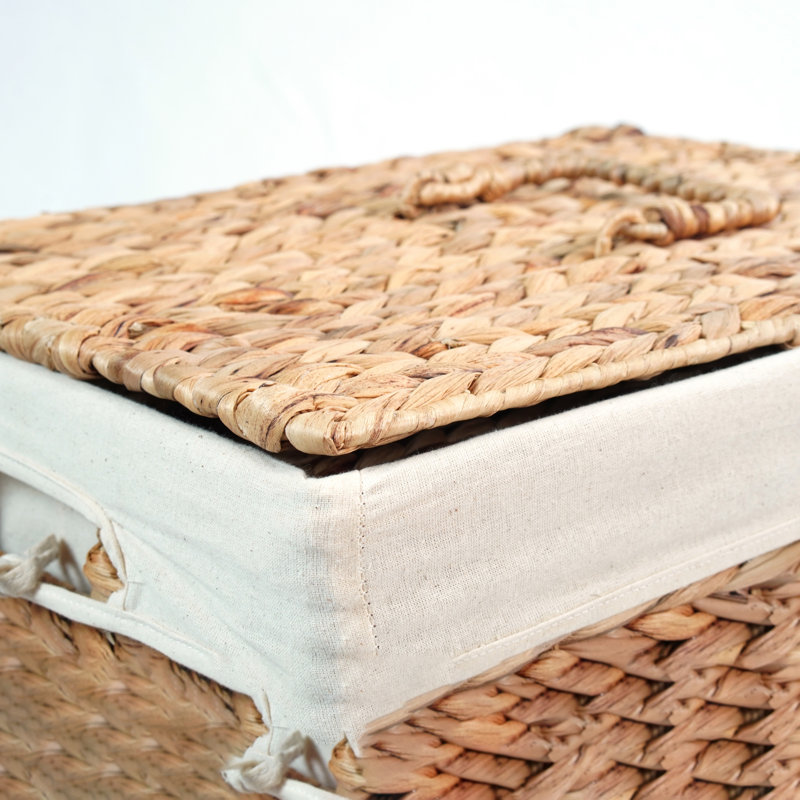 Rosecliff Heights Handmade Rectangular Water Hyacinth Wicker Laundry ...