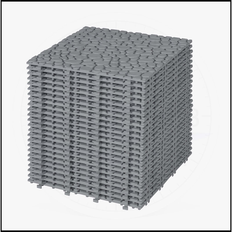 Carreaux de terrasse polyvalents avec une durabilité supérieure et une fonction antidérapante, Gris