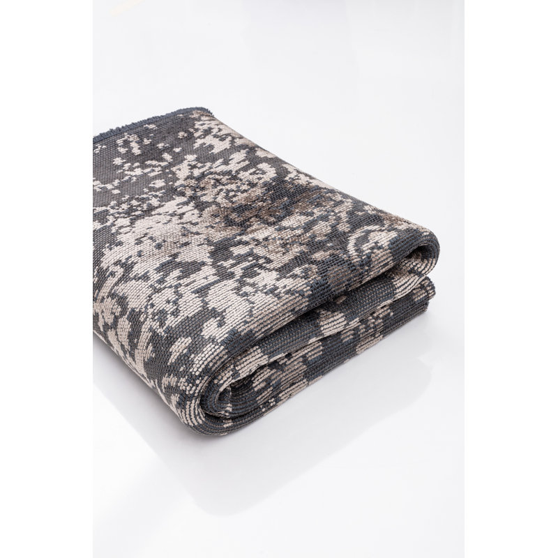 Rapture Beige Gray Toile Luxury Area Rug, Rectangle 7'10" x 11'2"