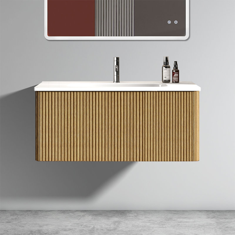Meuble-lavabo de salle de bain avec lavabo en céramique
