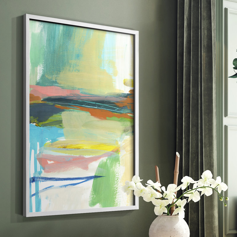 Radiant Horizon III, reproduction encadrée - bois massif, Blanc, H 14 po x l 11 po