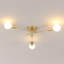 Gold 54cm Vintage Industrial Sputnik 3-Light Flush Ceiling Light