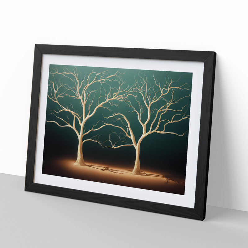 Awesome Trees - Framed Print, Black, 34cm H x 46cm W x 2cm D