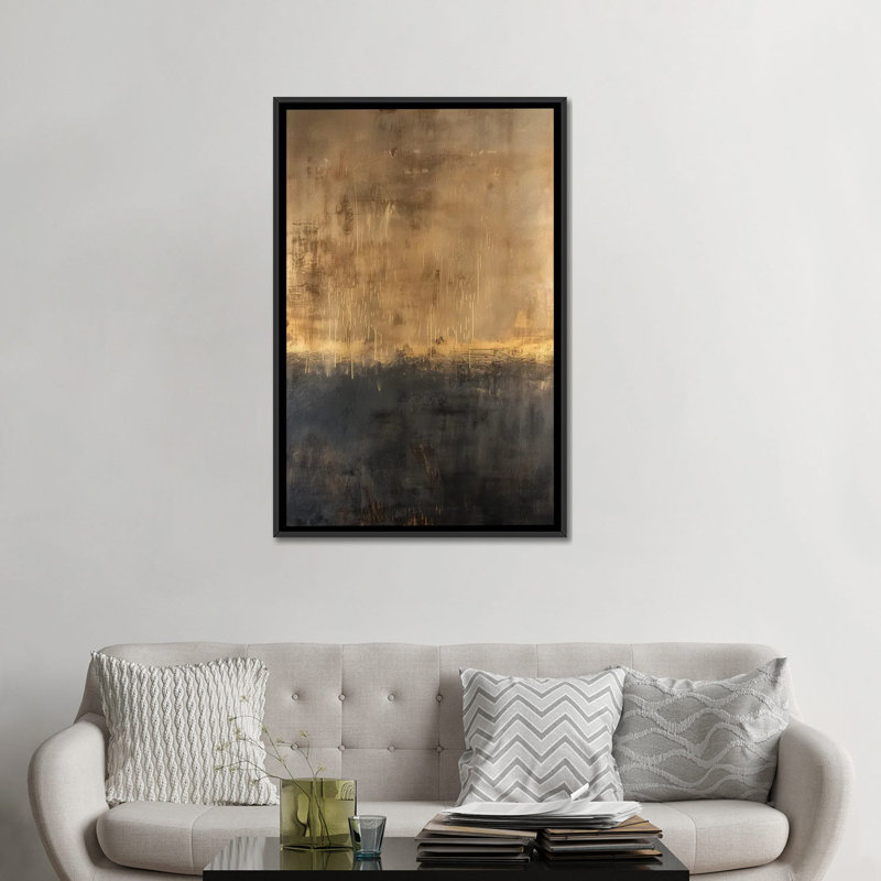 La lumière commence, H 48 po x l 32 po x P 1,5 po, Toile avec cadre flottant noir, Pas de tapis