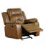 Fauteuil inclinable manuel brun transitionnel - Accoudoirs coussinés, mousse haute densité